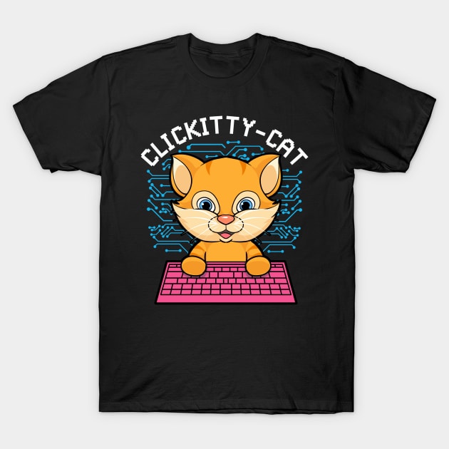 Encoder Cat Kitty Coder Computer Programer T-Shirt by E